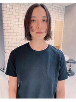 ハル(HAL) 切りっぱなしボブ×デザインバング