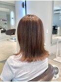 艶髪縮毛矯正外ハネミディアム顔まわりカット