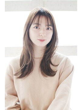 ポルトアズール(porteazur) ロング_シースルーバングのゆるヨシンモリスタイル