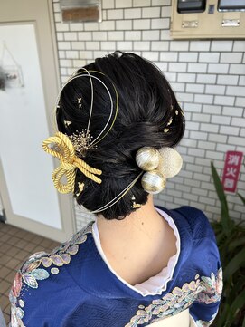 フェリーチェ(Felice) 卒業ヘアセット　袴用ヘアセット　アップスタイル　水引