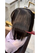 ユーフォリア 銀座(Euphoria)&nbsp;20代30代透明感暗髪アッシュブルーグレージュ丸みボブ