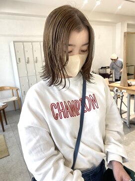 ヘアデザイン ソラ(Sola) 春夏スタイル：マロンベージュハイライトカラー×外ハネボブ