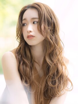 トゥルートラスト 和戸店(True Trust) 大人可愛い20代30代40代 ゆるふわロング ミルクティーベージュ