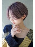 大人ショートボブ丸みショートカットマッシュショート前髪あり