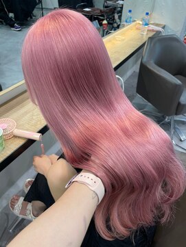 ベレーザ 渋谷(BELEZA) 9399ベビーピンクカシスレッドハイトーンカラー韓国ワンホンヘア