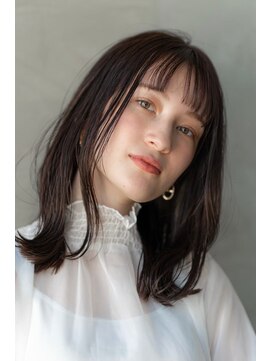 エースハバナ 渋谷(1 HAVANA) 大人かわいい／20代30代／バングカット／ダークオリーブ