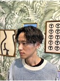 メンズセンターパートツイストスパイラル