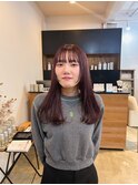 お任せ暖色カラーとデザインカット