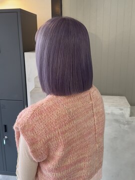 アンダーバーホワイト 広島 本通店(_WHITE) 透明感ラベンダー/ブリーチありカラー