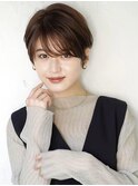 20代～50代◎フェザーショート髪質改善マロンベージュ本厚木