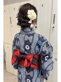 【浴衣の着付け+ヘアアレンジ】