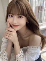 エインアンリー 明治神宮前(AIN.ANLY.)&nbsp;レイヤーミディアムくびれロングラベンダーピンクベージュ