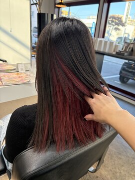 ジゼラ(GISELA) インナーカラー　カシスレッド