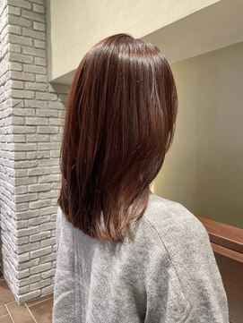 エルサフィロ ヨドヤバシ(el zafiro yodoyabashi) レイヤースタイル　ピンクブラウン