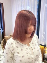 ヘアリゾート粋 新宿三丁目本店&nbsp;透明感ピンクブラウン/レイヤーカット/顔まわりカット