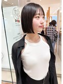 【morio札幌】札幌ボブ　大人かわいい黒髪ぱつっとボブ