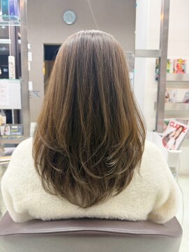 ウィル 野田阪神店(WiLL) レイヤーカット×透明感オリーブベージュ