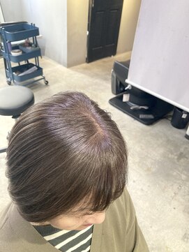 ロク 高田馬場(lok) 【脱白髪染め】ショートボブ×白髪ぼかし8【 lok 高田馬場】