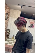 リンク(LinK) 海外風メンズピンクバレイヤージュ