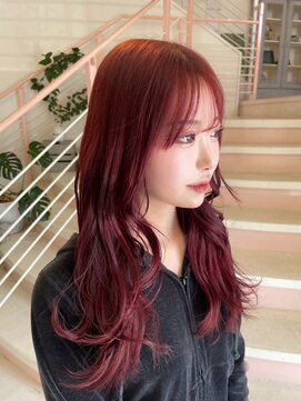 ワークスヘアー(WORKS HAIR) ワンカラー チェリーレッド