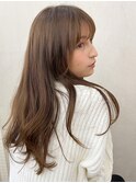 札幌/髪質改善/シルキーベージュ×艶感♪顔回りレイヤーロング