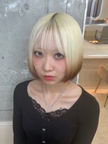 ルル 大宮駅東口(LULU)&nbsp;ブリーチ×ボブ【ブロンドルーツカラー】
