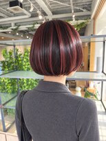 サロン(SALON)&nbsp;アンブレラカラーの秋色ワインレッド　～Akari～