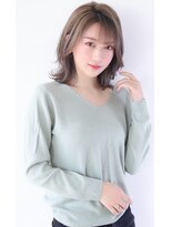 オーロ 武庫之荘店(ORO)&nbsp;天使の羽バング・シースルー・外ハネ・ミルクティーミディ