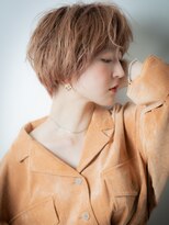 カバーヘア ブリス 大宮西口(COVER HAIR bliss)&nbsp;キャラメルベージュくせ毛風マッシュショートt大宮10代20代30代
