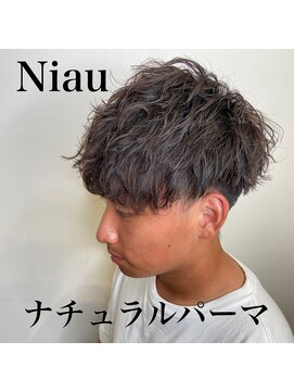 ニアウ 太田店(Niau) 波巻スパイラルパーマツーブロメンズマッシュツイストスパイラル