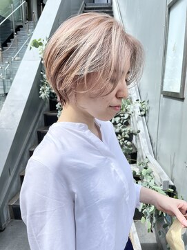 ヌード(NUDE) NUDE10代20代30代前髪なしショートフレンチガーリーブロンドヘア