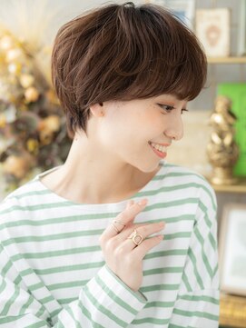 カバーヘア ブリス 北浦和(COVER HAIR bliss) くせ毛風前下がり丸みショートマッシュパーマ北浦和20代30代40代