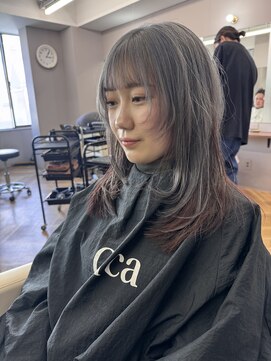 シカ 神戸三宮元町店(Cica) ウルフカット レイヤー ダブルカラー インナーカラー 三宮