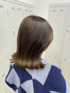 アッシュ 下北沢店(Ash) ミディアムくびれヘア×オリーブブラウン