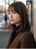 ☆オリーブグレーココアベージュ小顔クラゲヘアー/黒髪/髪質改善