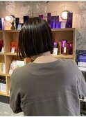 極細ハイライト×ミニボブ