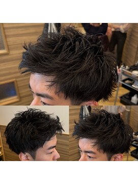 銀座マツナガ 神田店 社会人◎ビジネスツーブロックショート刈り上げ黒髪短髪