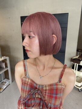 ヘアー アイス ルーチェ(HAIR ICI LUCE) ピンクベージュ/ボブカット/大野