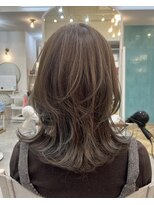 コンティロミー(CONTI ROMMY.) フェミニンロング◎オリーブグレー◎クラゲヘアーくびれウルフ◎
