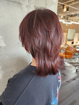 ステアメゾン 大宮(Stir maison) ウルフ/ボルドーカラー/ウルフカット/大宮