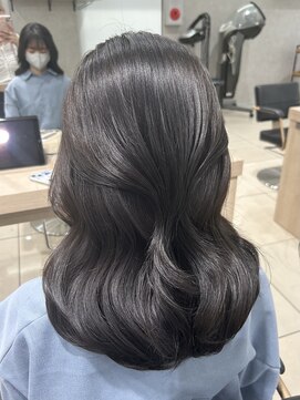 アッシュ 高幡不動店(Ash) 韓国ヘア髪質改善ブリーチなしダブルカラーマットブラック