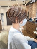30代40代50代ショート白髪ぼかし銀座くびれ 松
