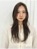 レイヤーカットニュアンスカラーアッシュカラー