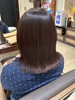 ヘアリゾート粋 ティガ 池袋店(tiga)&nbsp;透明感ブラウン/ミディアムボブ/艶髪/髪質改善