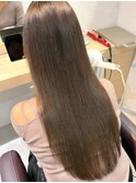 ブリーチなしで叶える艶×透明感ブラウン