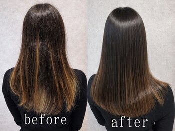 ハクバイジェービー 稲毛(hak by jb)の写真/【くせ・広がり・パサつきでお悩みの方◎】自然なストレートが好評♪[稲毛/髪質改善/縮毛矯正/白髪染め] 