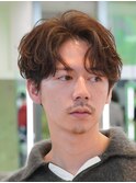 新橋メンズパーマフェザーパーマシャドウパーマセンターパート
