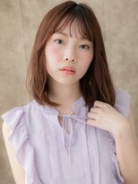 カバーヘア ブリス 戸田公園西口店(COVER HAIR bliss)&nbsp;スモーキーブラウン前下がりエアーストレートX戸田公園20代30代