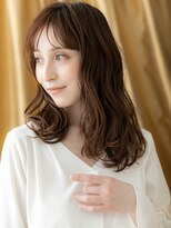 カバーヘアアンドスパ ブリス 浦和(COVER HAIR&SPA bliss) グレージュブラウンブリーチなしコテ巻き風パーマX浦和30代40代