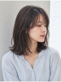 ミディアムレイヤー/くびれボブ20代30代40代顔まわり池袋